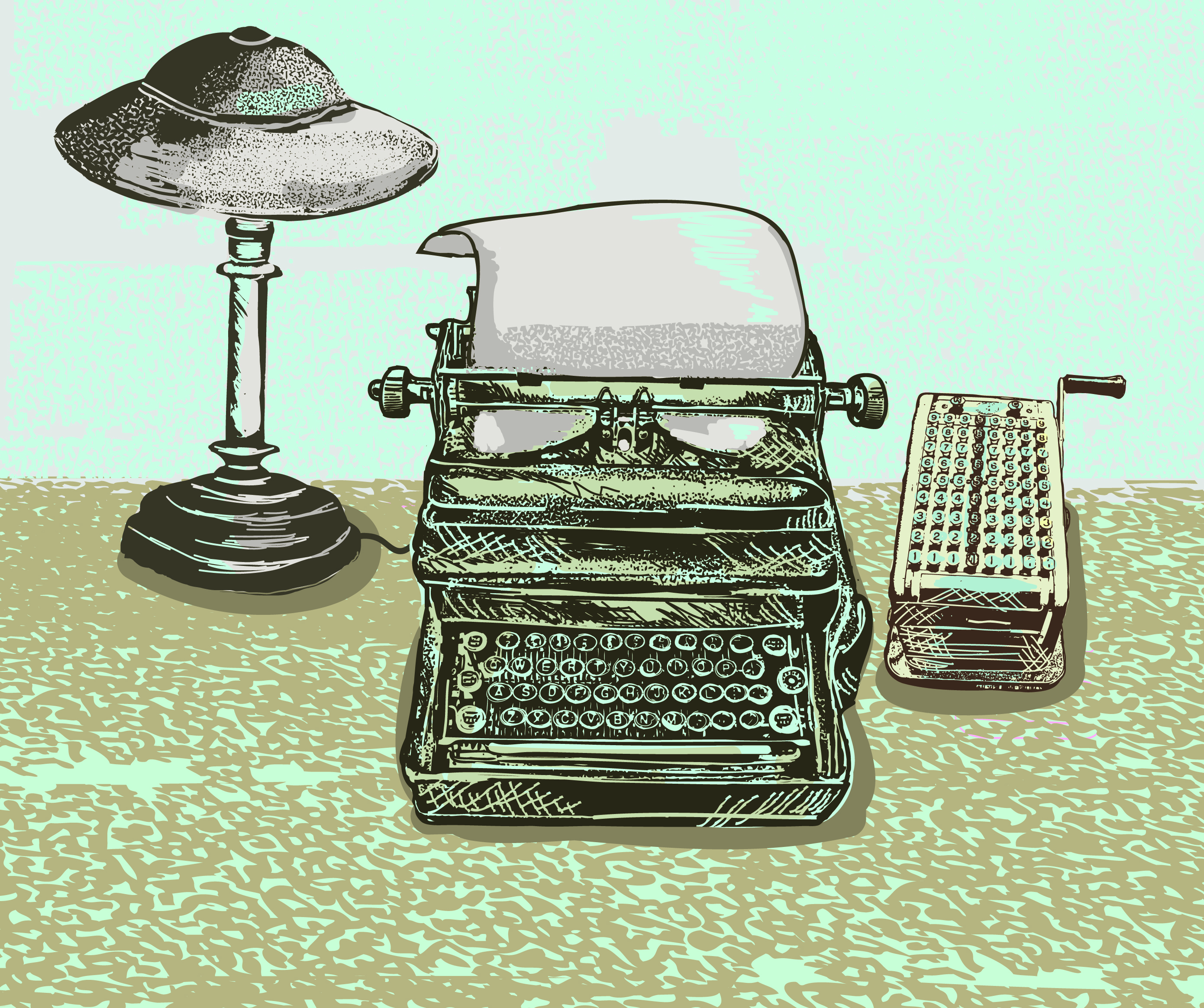 Typewriter illustration