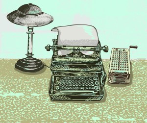 Typewriter illustration